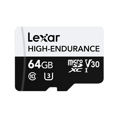 64GB Micro - Lexar® High-Endurance microSDHC/microSDXC™ UHS-I Card